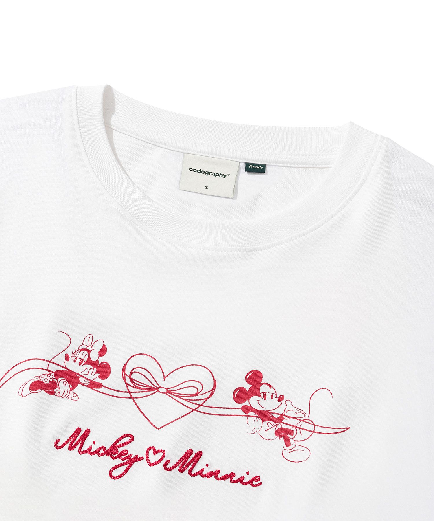 [CODEGRAPHY]★Disney Mickey Mouse Heart Minnie Mouse T-Shirt MUSINSA | Codegraphy [Disney] Mickey Mouse Heart Minnie