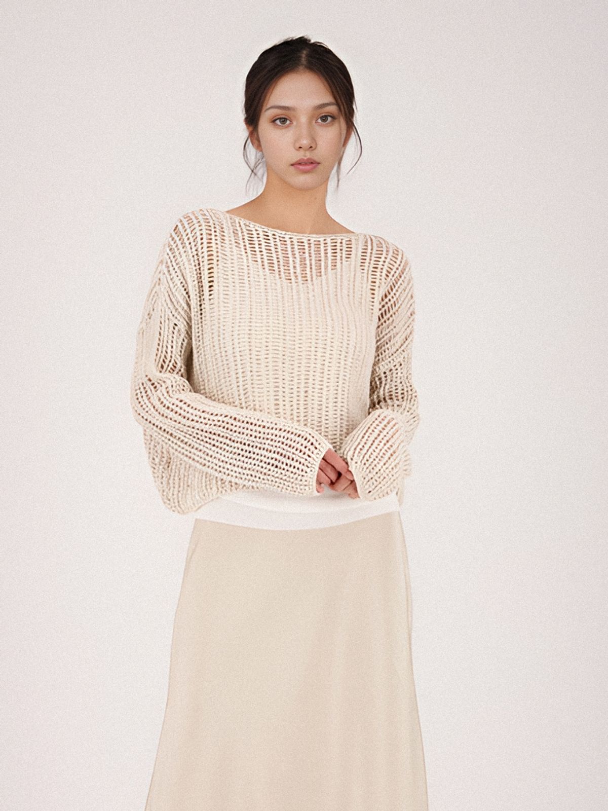 아쿠드(ACUD) Cotton Mesh Knit _Ivory