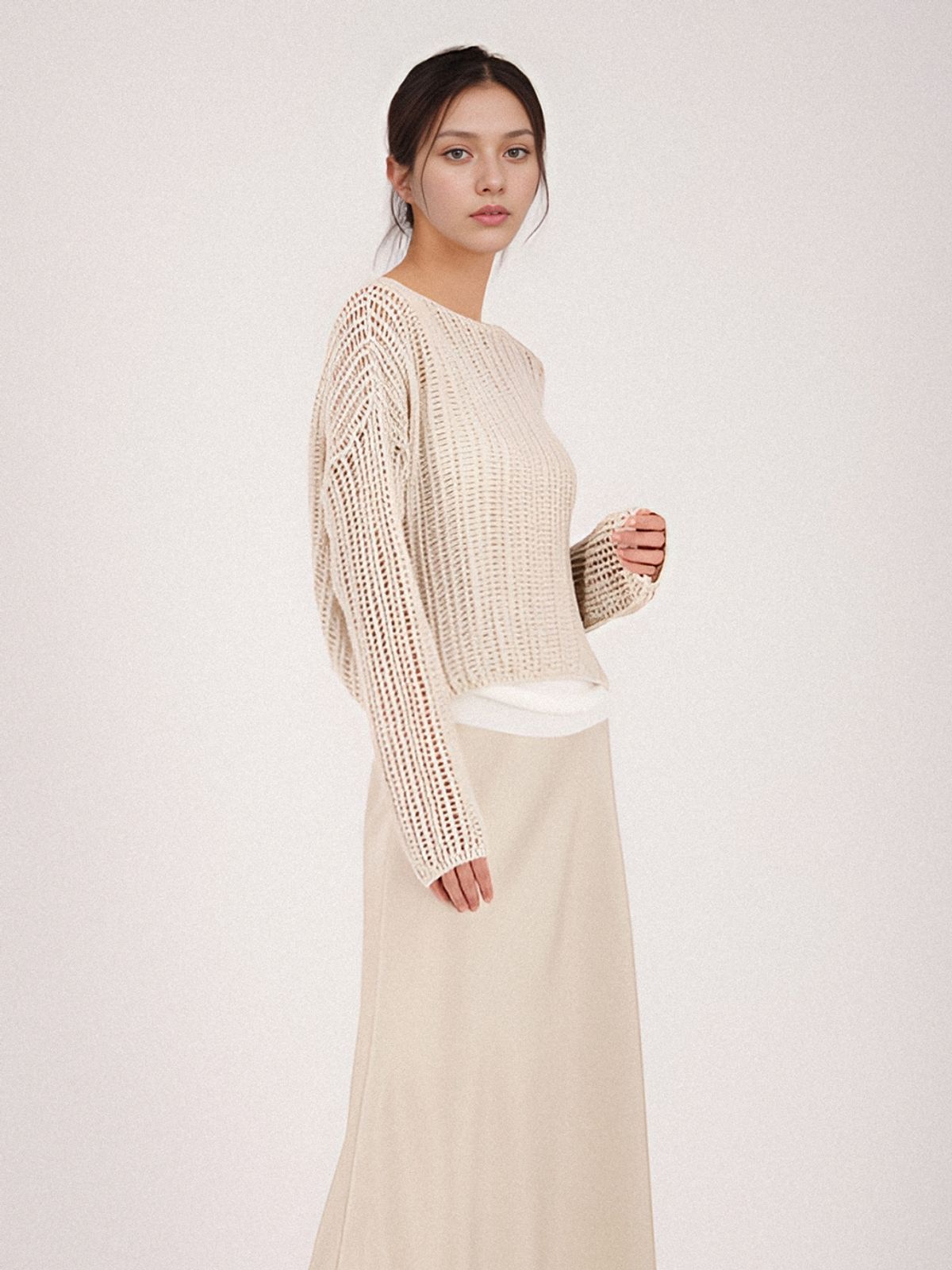 아쿠드(ACUD) Cotton Mesh Knit _Ivory