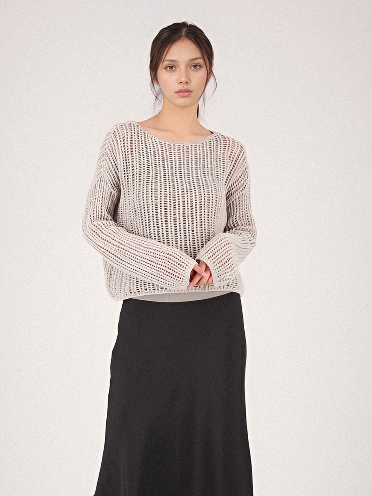 아쿠드(ACUD) Cotton Mesh Knit _L.Grey