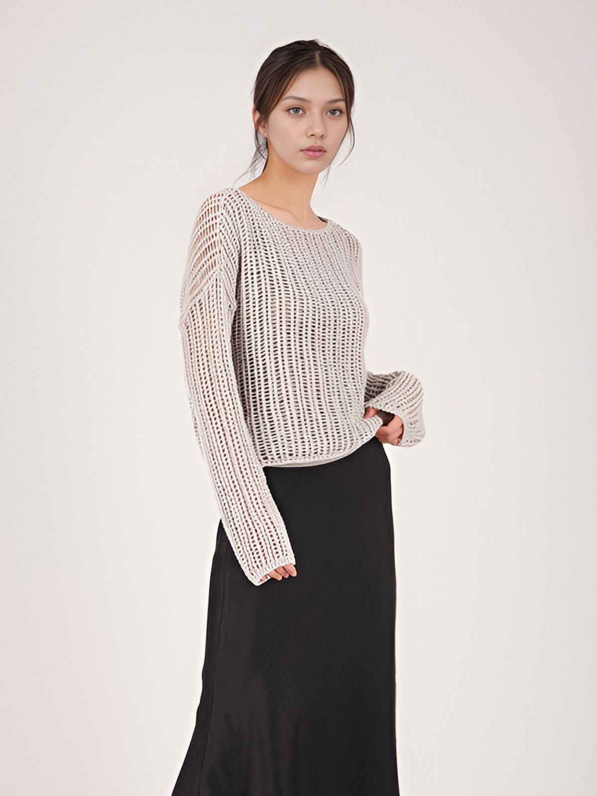 아쿠드(ACUD) Cotton Mesh Knit _L.Grey