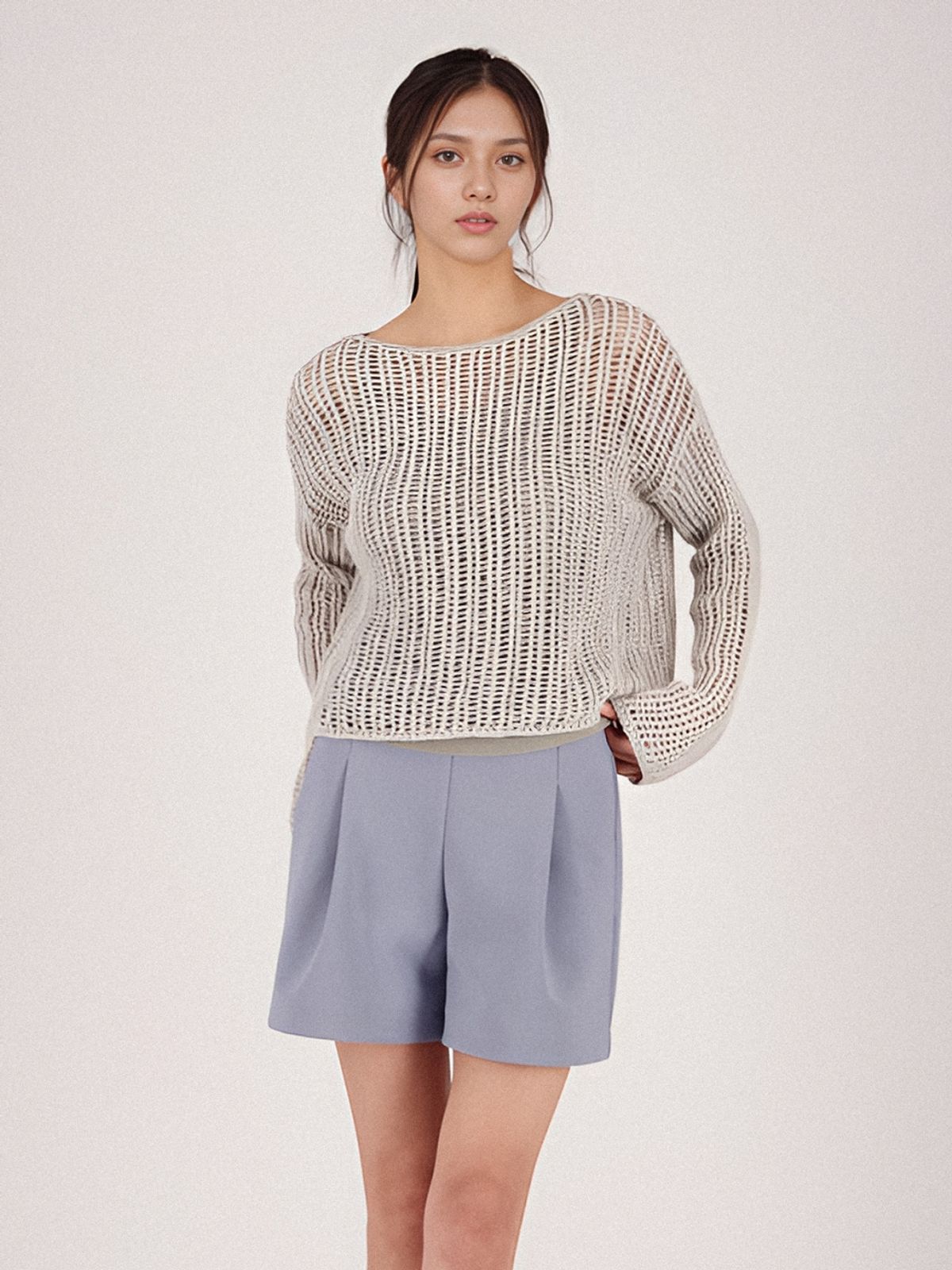 아쿠드(ACUD) Cotton Mesh Knit _L.Grey