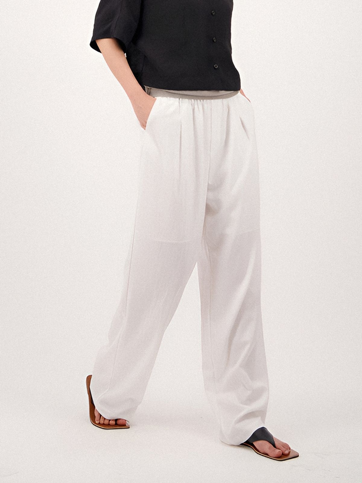 아쿠드(ACUD) Summer Pintuck Bending Slacks _White