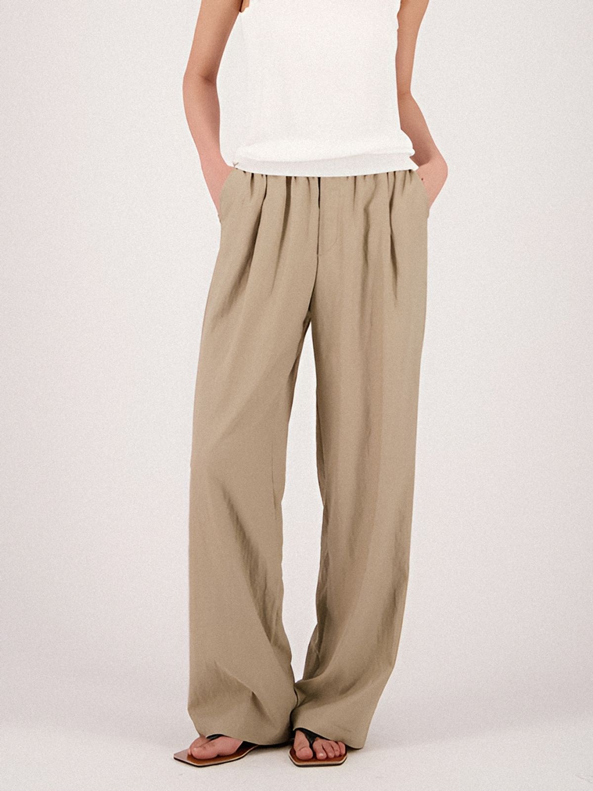 아쿠드(ACUD) Summer Pintuck Bending Slacks _White