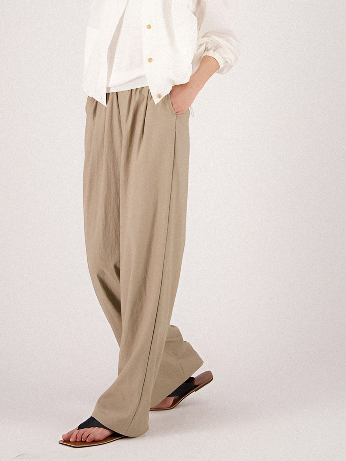 아쿠드(ACUD) Summer Pintuck Bending Slacks _Beige