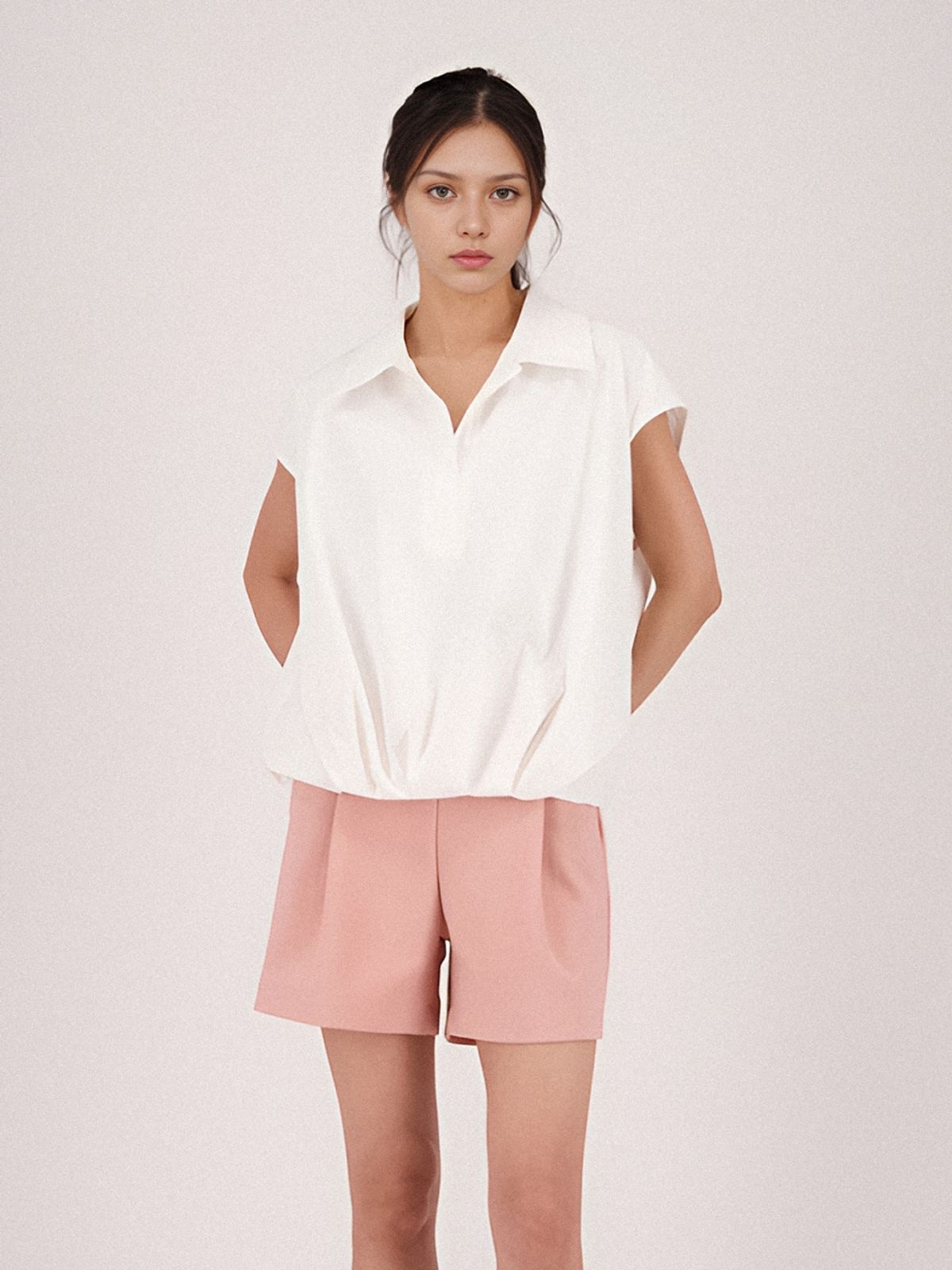 아쿠드(ACUD) Loosefit Sleeveless Shirt Blouse _White