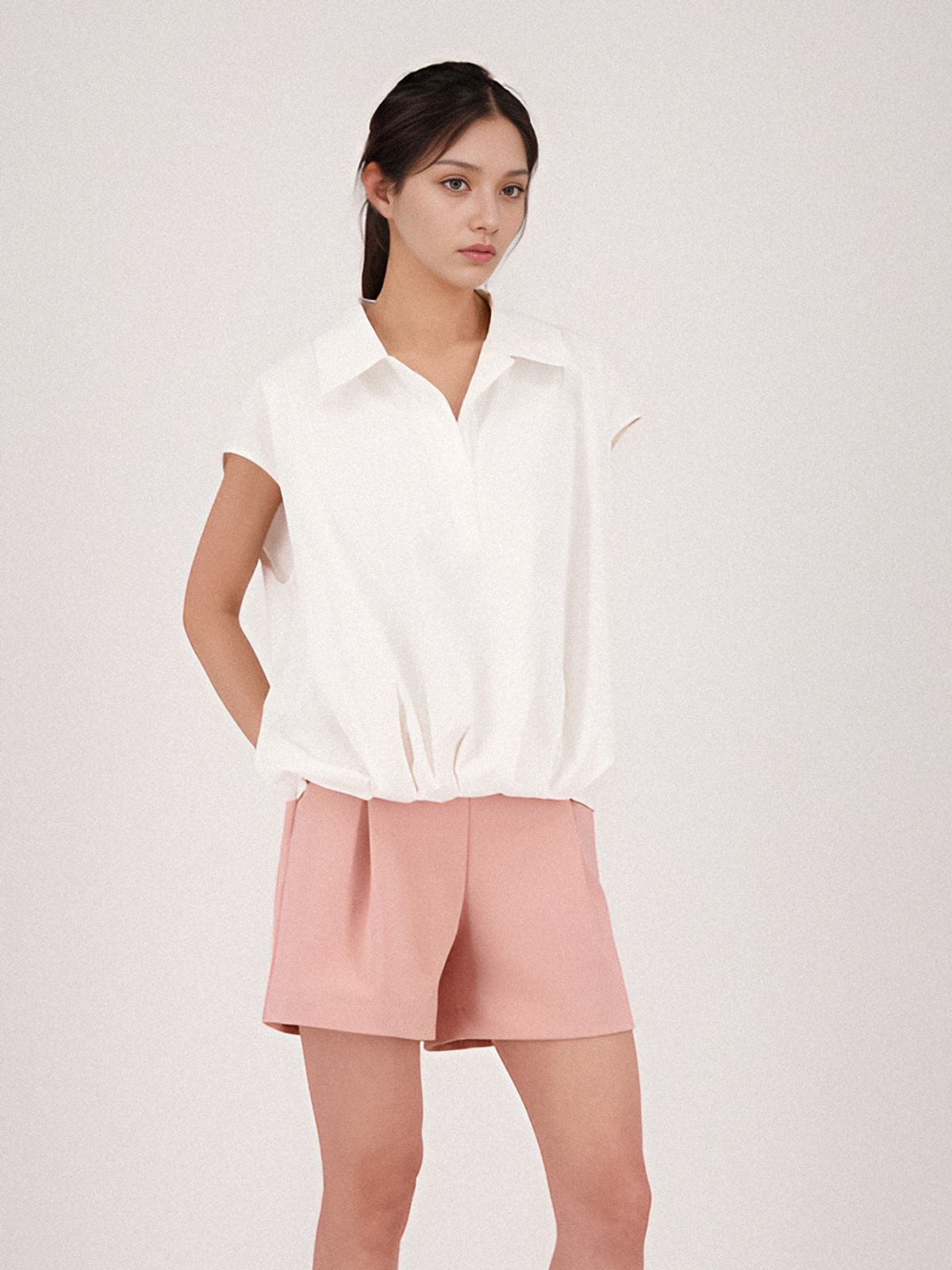 아쿠드(ACUD) Loosefit Sleeveless Shirt Blouse _White