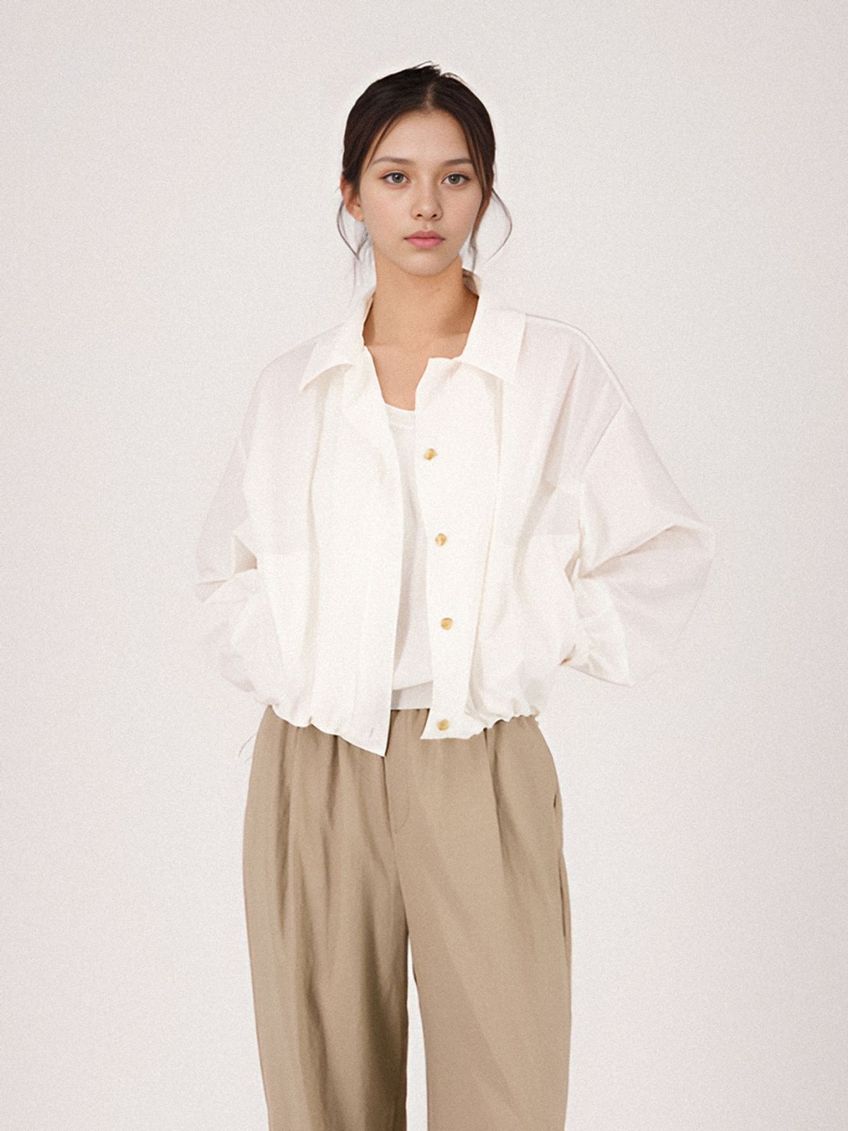 아쿠드(ACUD) Light String Shirt _White