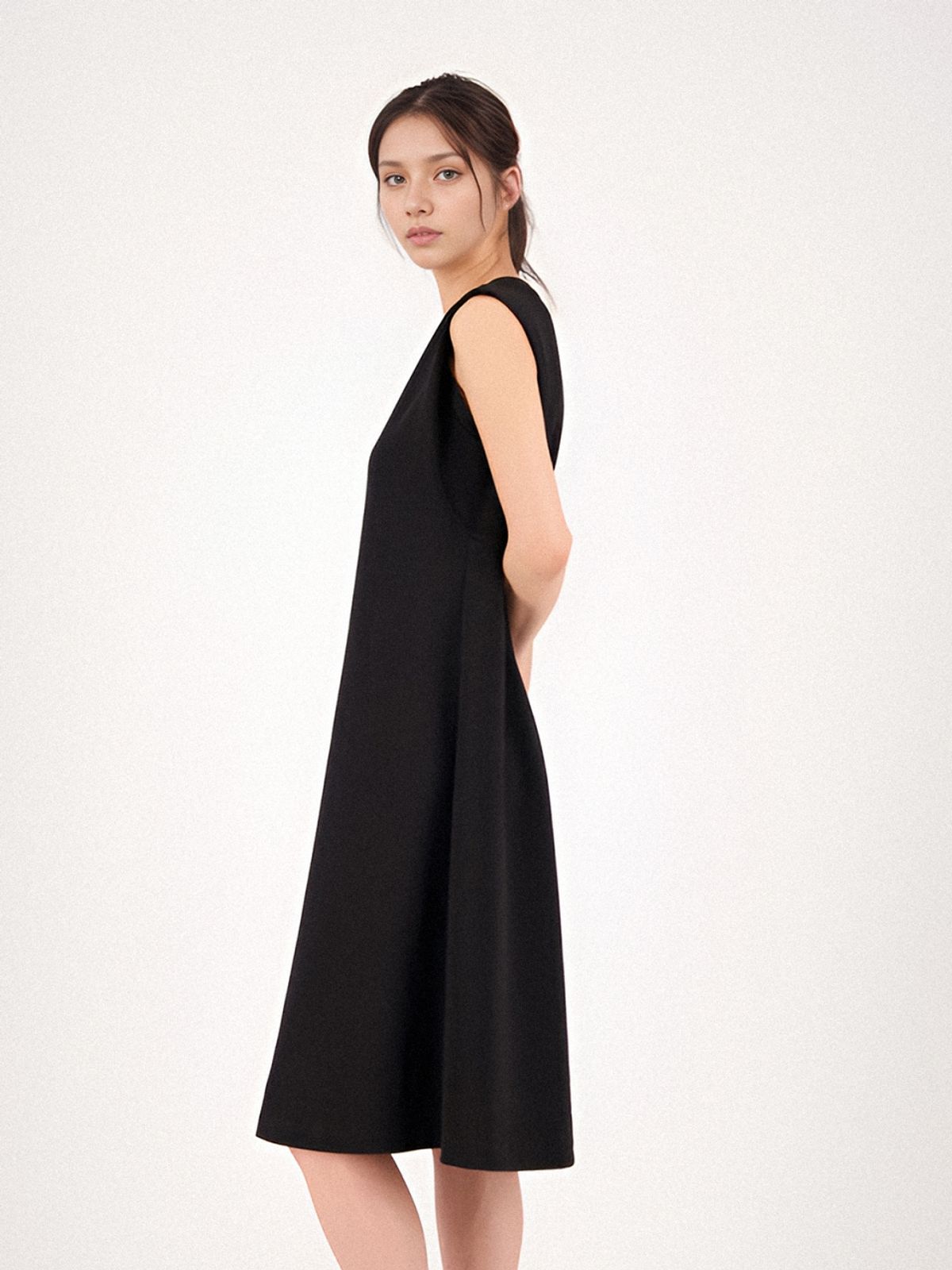 아쿠드(ACUD) Sweat Sleeveless Dress _Black