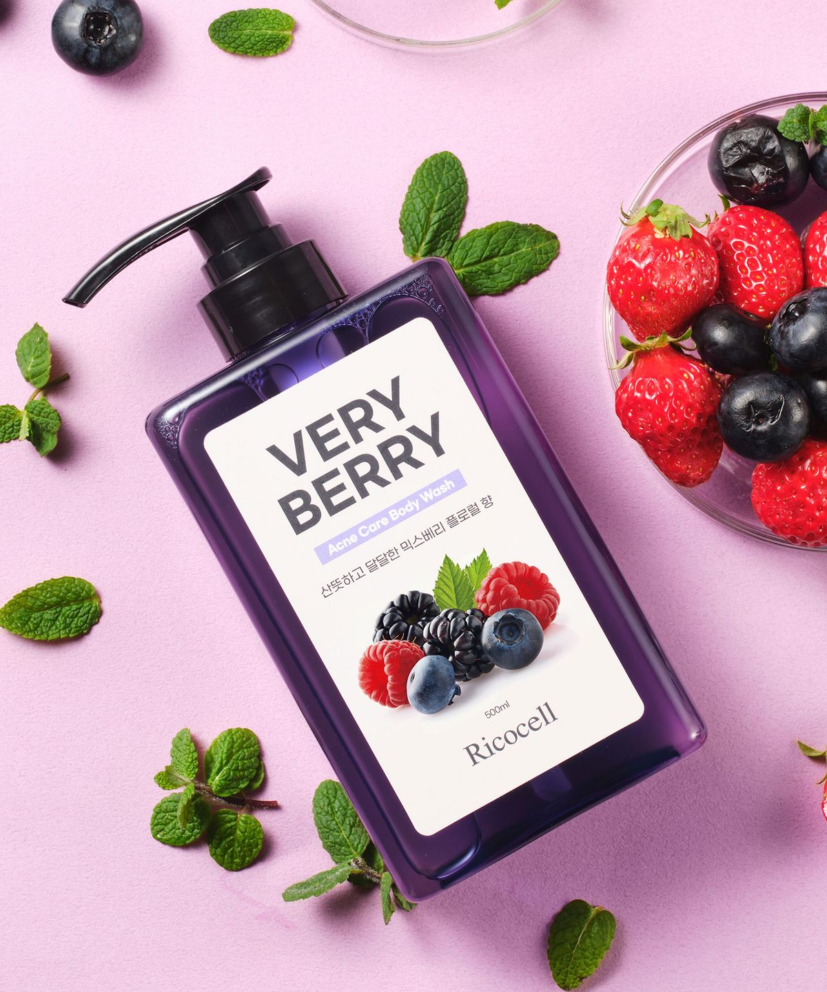 리코셀(RICOCELL) 리코셀 베리베리 등드름 케어 바디워시 500ml 약산성 촉촉 저자극 기능성