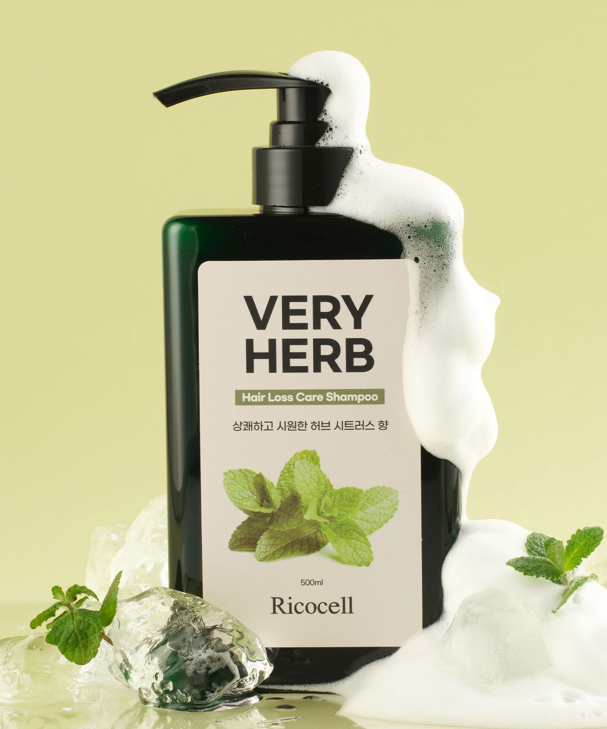 리코셀(RICOCELL) 리코셀 베리허브 탈모 완화 쿨 샴푸 500ml 저자극 두피 시트러스향 시원함 비듬 케어