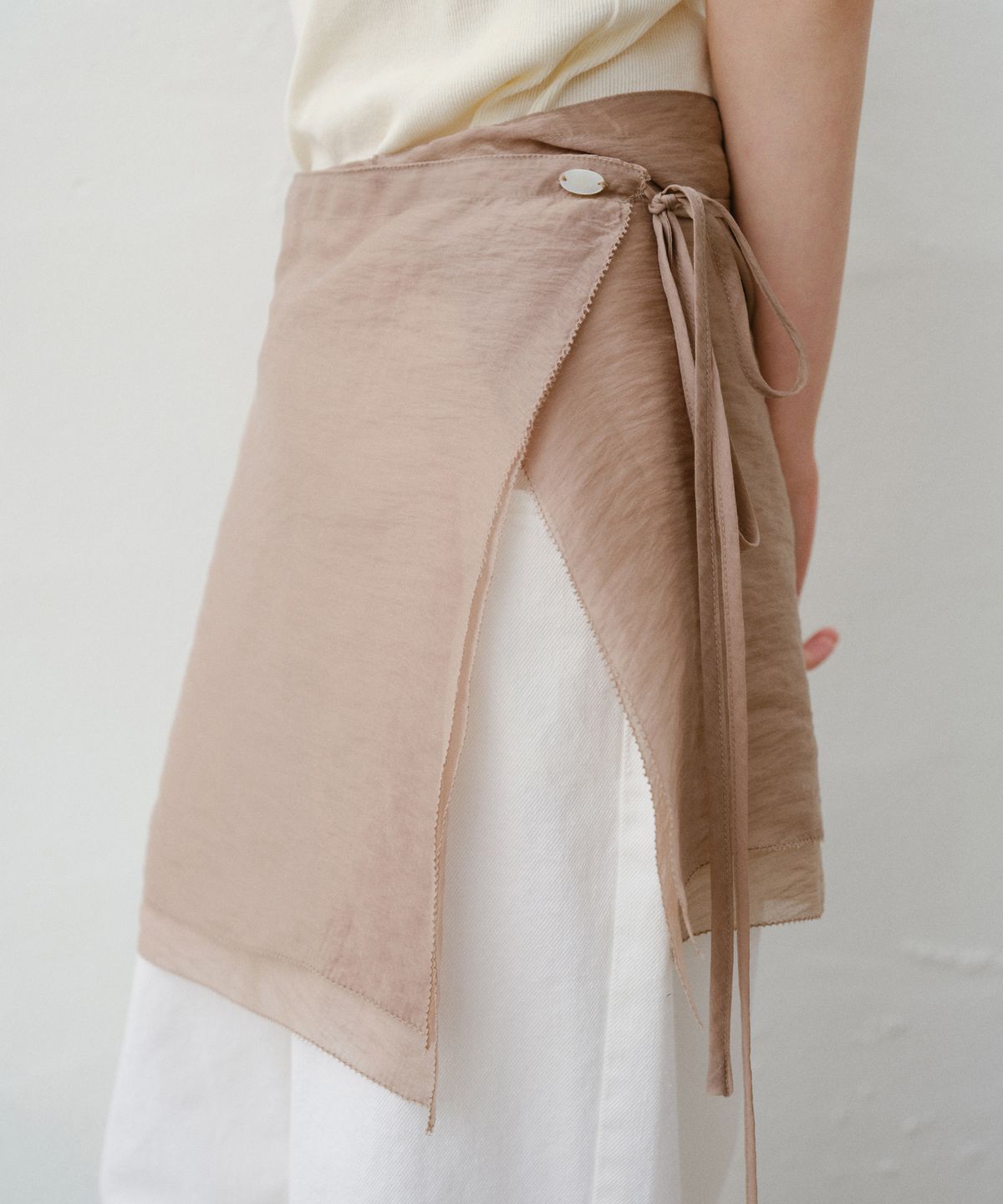 유라고(URAGO) Double layered wrap skirt