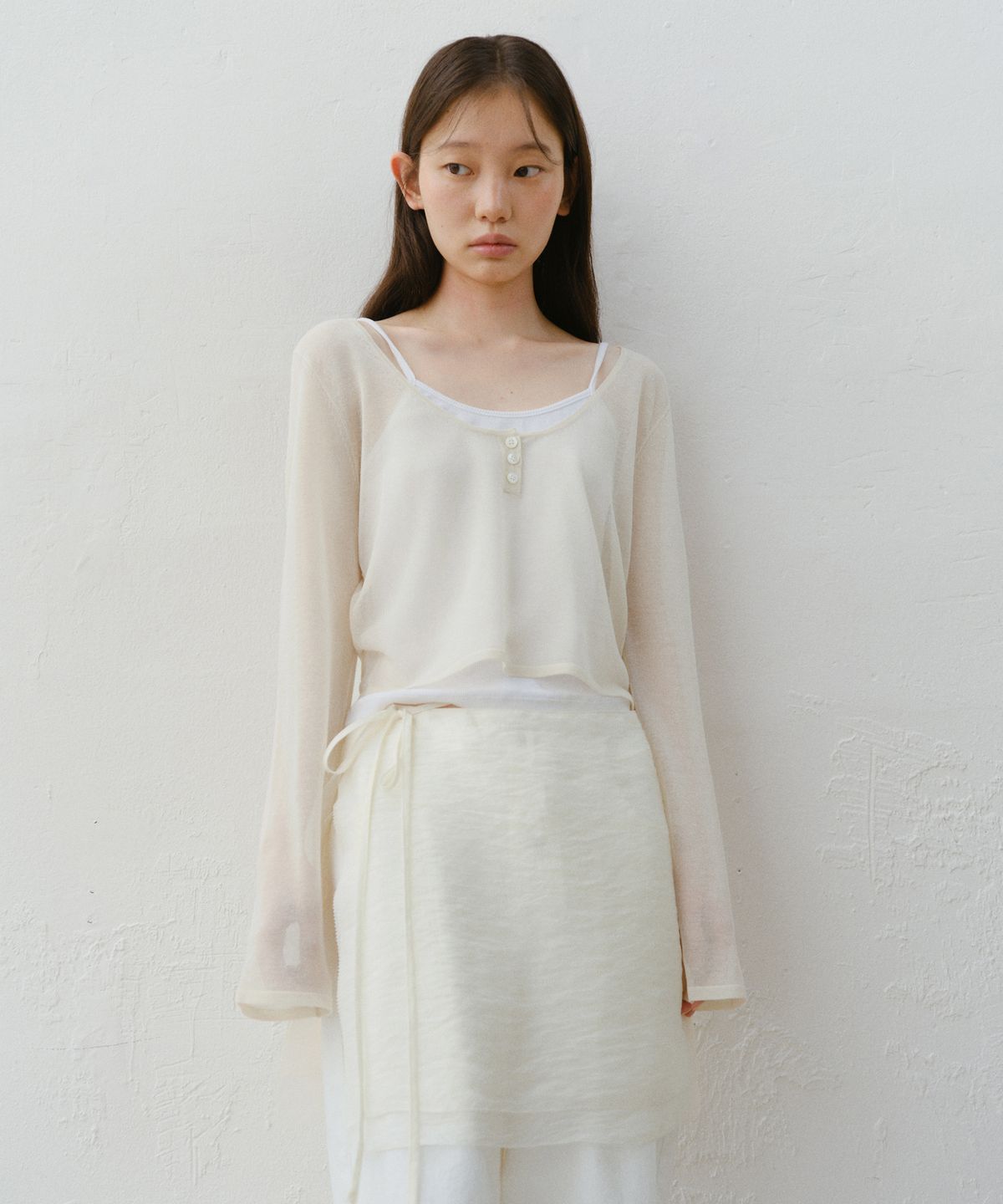 유라고(URAGO) Double layered wrap skirt