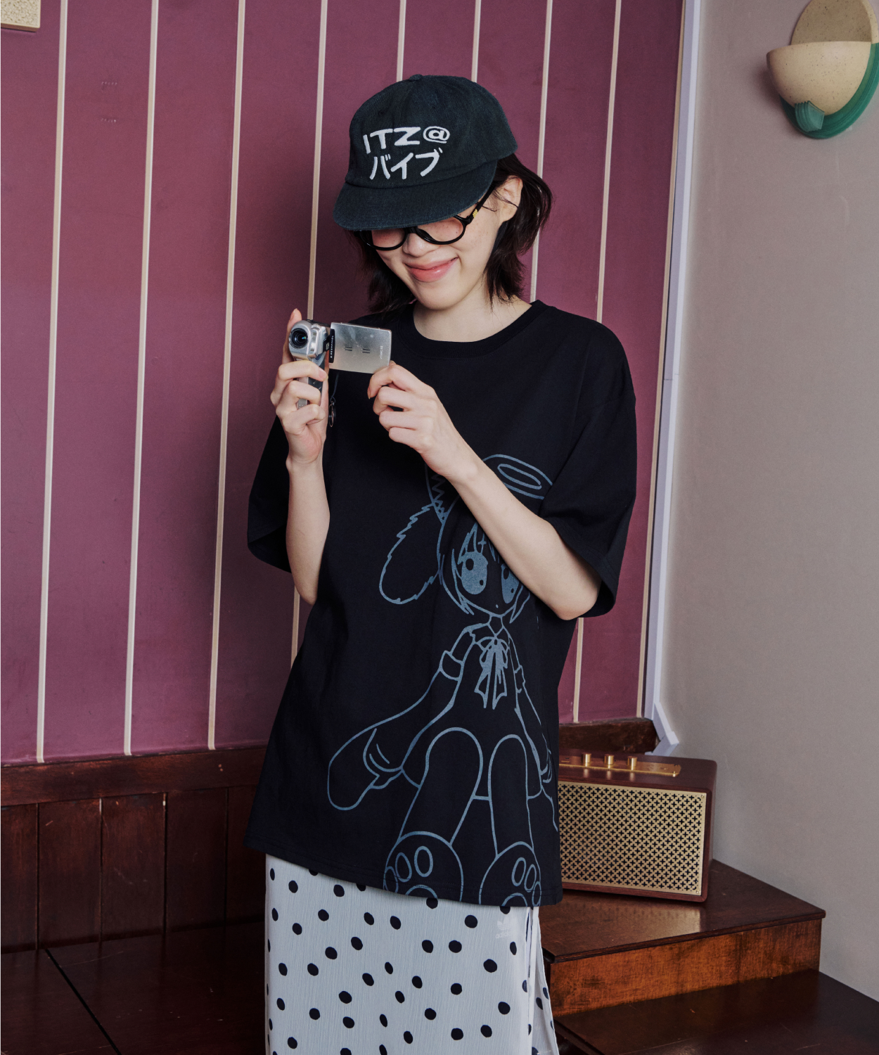 MUSINSA | ITZAVIBE MIX LOGO CAP - CHARCOAL