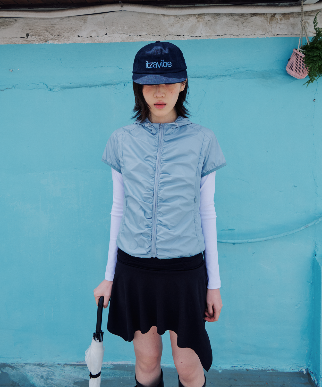 ◆ITZAVIBE◆ MIX LOGO CAP NAVY IBB25UCA34NV MIX LOGO CAP - NAVY - ITZAVIBE | 60% - Asian Fashion Online
