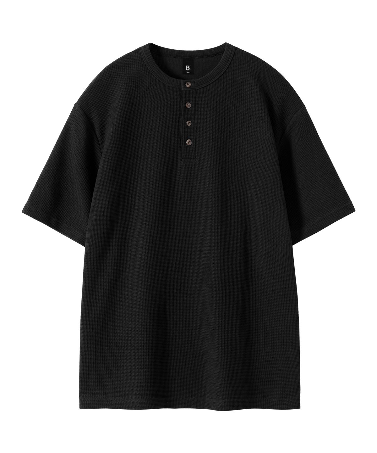 브렌슨(BRENSON) ( Waffle ) 루즈핏 와플 헨리넥 반팔티 ( 4Color )