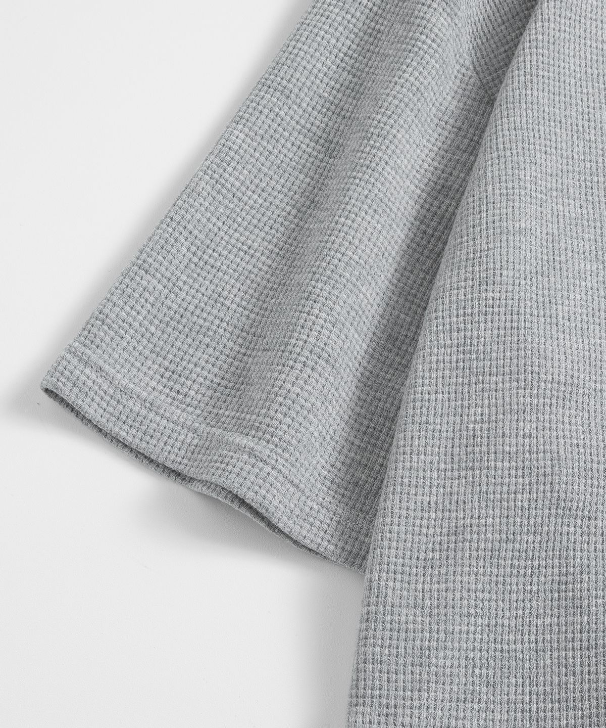 브렌슨(BRENSON) ( Waffle ) 루즈핏 와플 헨리넥 반팔티 ( 4Color )