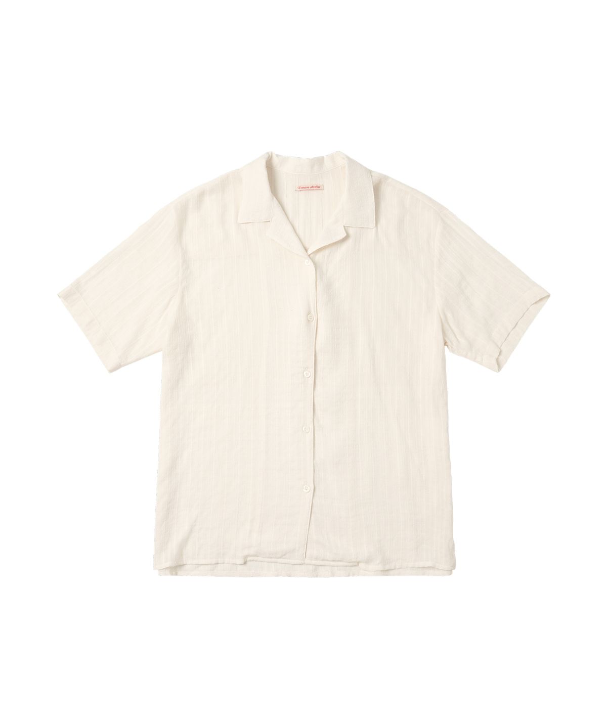 반원 아틀리에(VANONE ATELIER) A3542 자카드 오픈 칼라 셔츠
