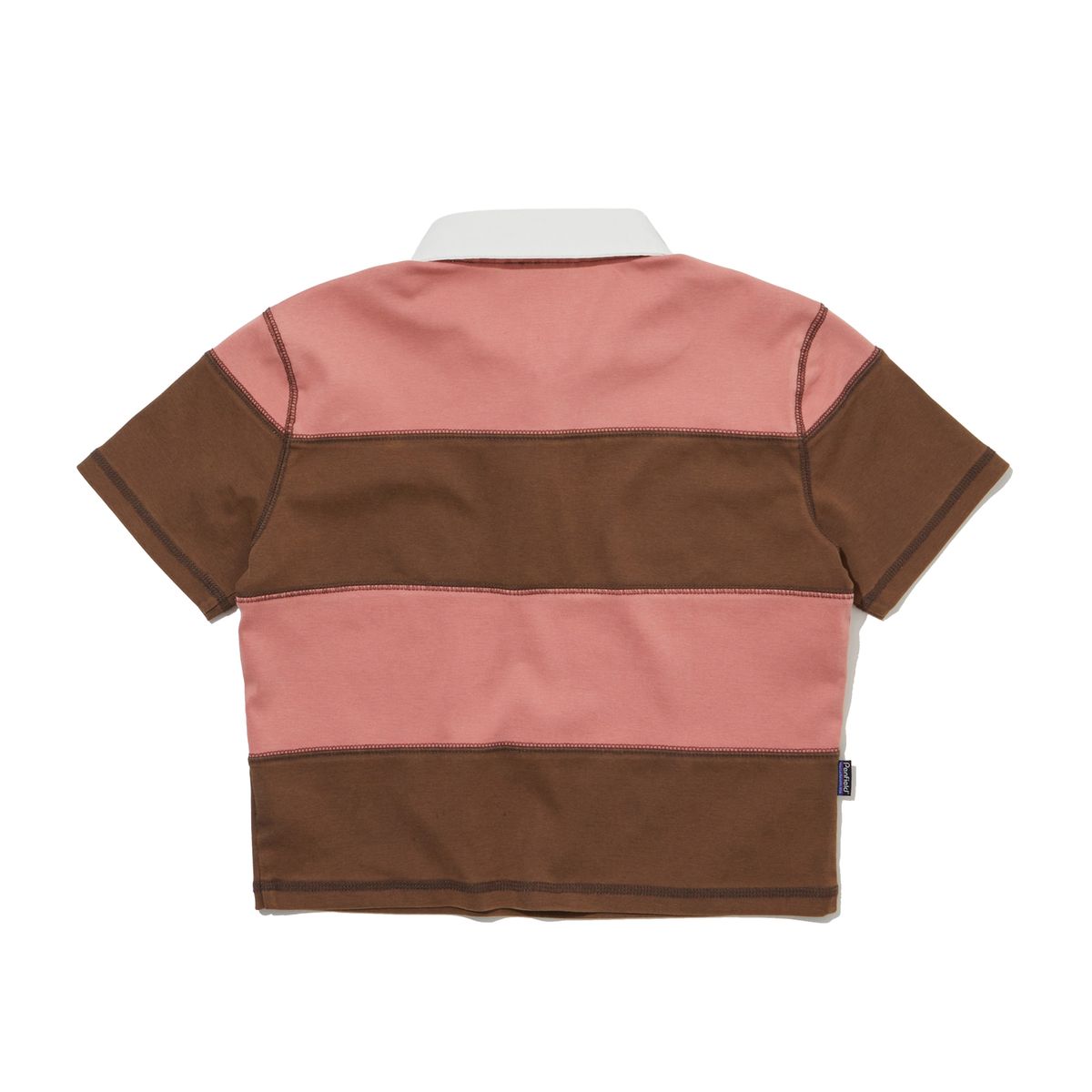 펜필드(PENFIELD) 스왈로우 럭비 크롭 티셔츠 브라운_FR2KT34F