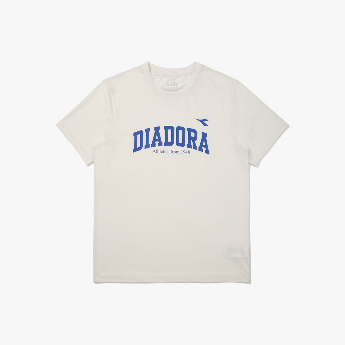 디아도라(diadora) 퍼포먼스 로고 메쉬 반팔 티셔츠 OFF WHITE