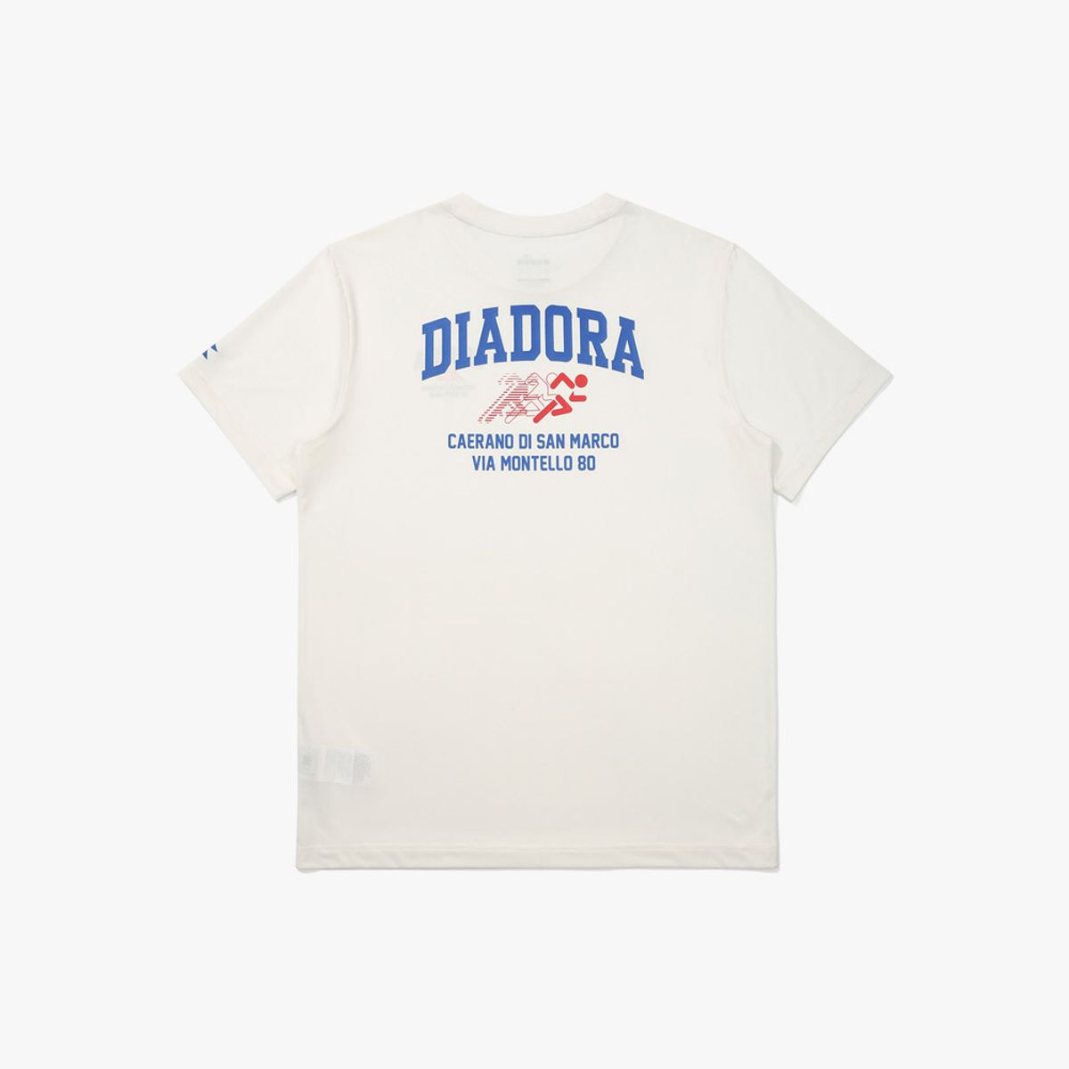 디아도라(diadora) 퍼포먼스 러닝 메쉬 반팔 티셔츠 OFF WHITE