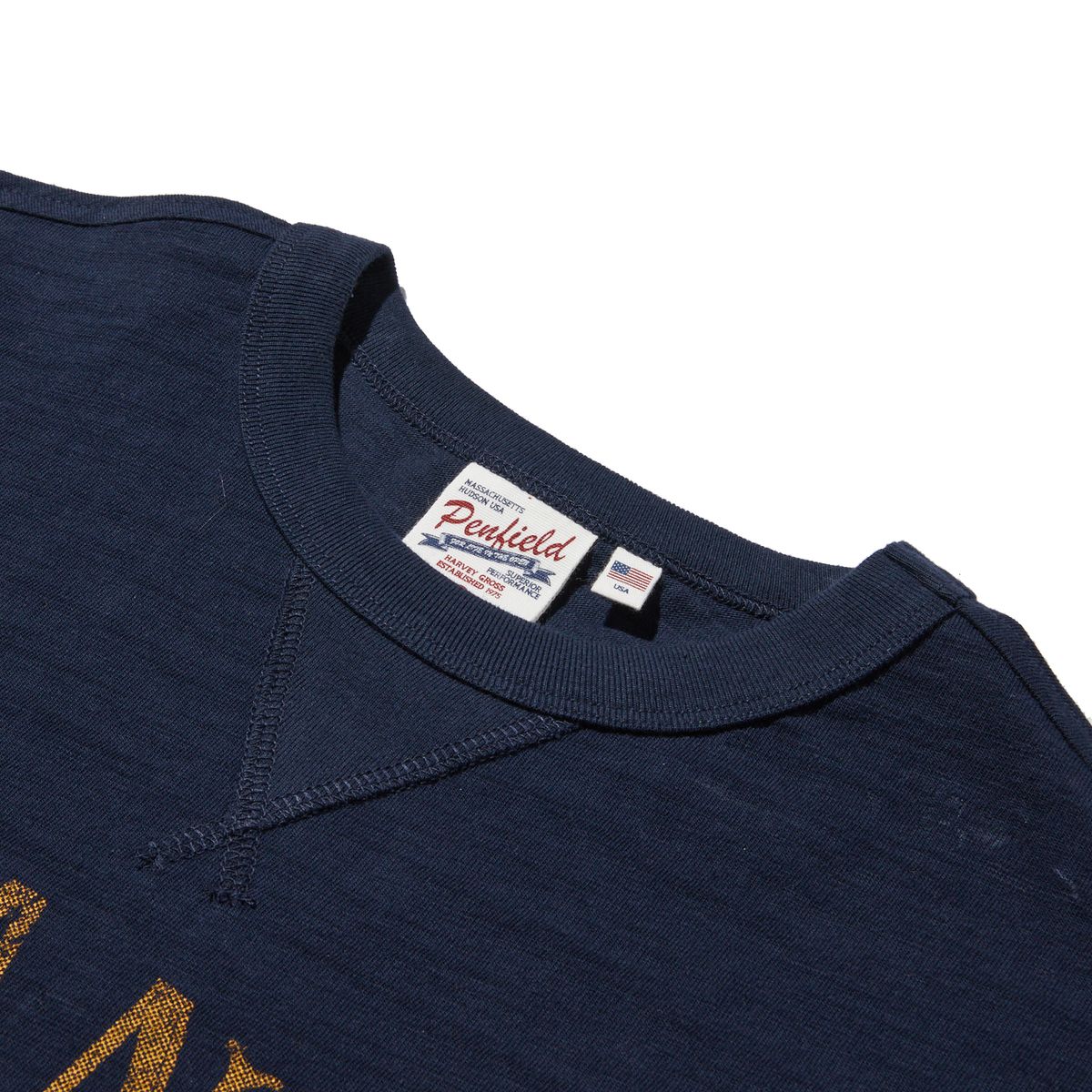 펜필드(PENFIELD) 슬럽 빈티지 마린 아트워크 반팔티 네이비_FR2KT88U
