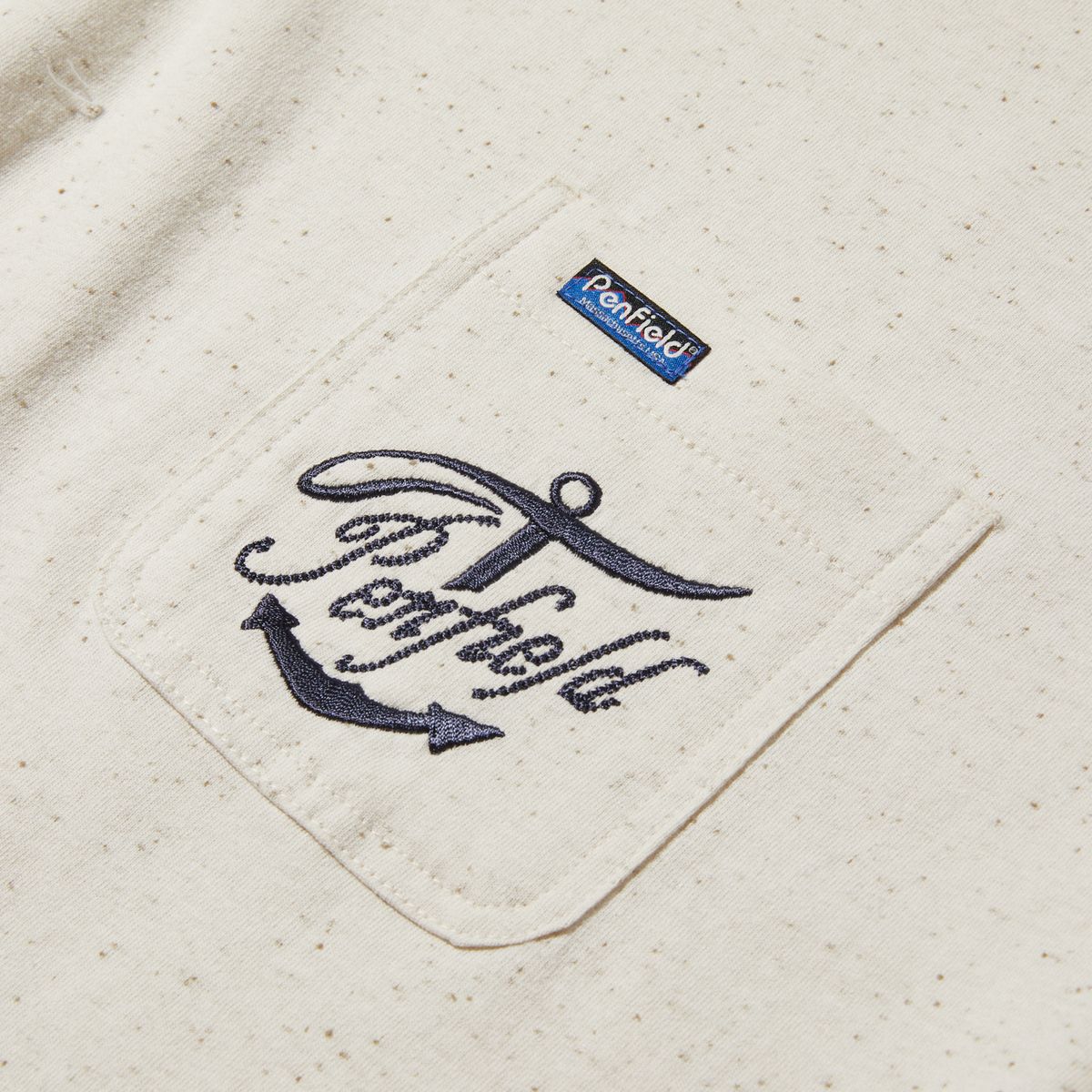 펜필드(PENFIELD) 네티컬 자수 네프사 반팔티 아이보리_FR2KT38U
