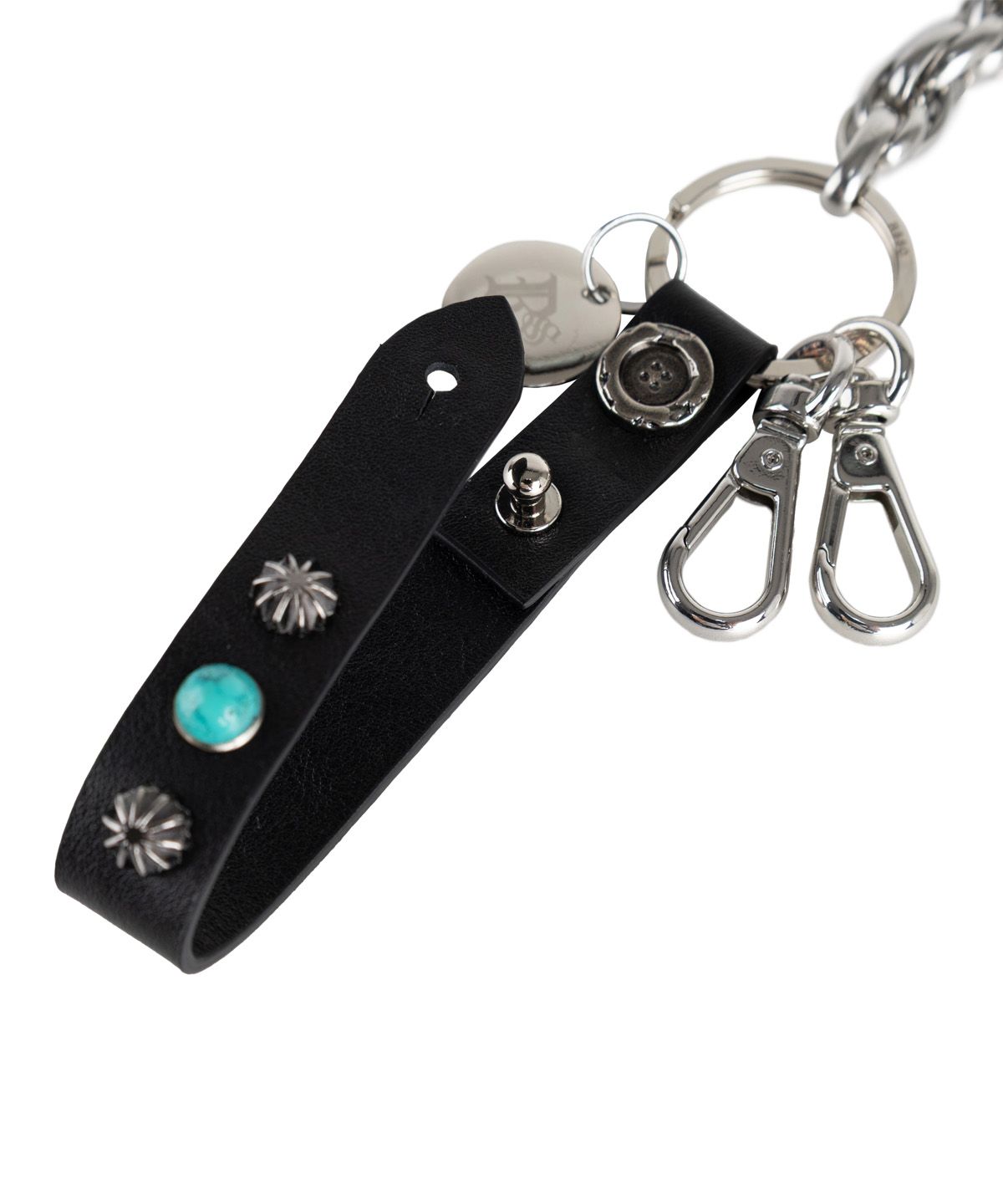 알에스에스씨(RSSC) LEATHER STRAP 2WAY KEYRING - BLACK