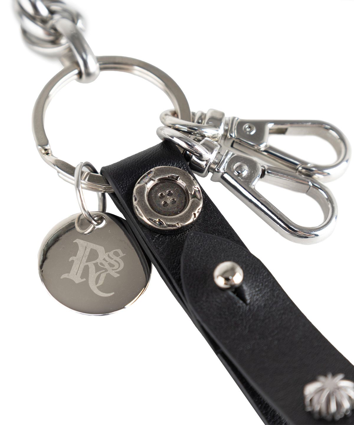 알에스에스씨(RSSC) LEATHER STRAP 2WAY KEYRING - BLACK