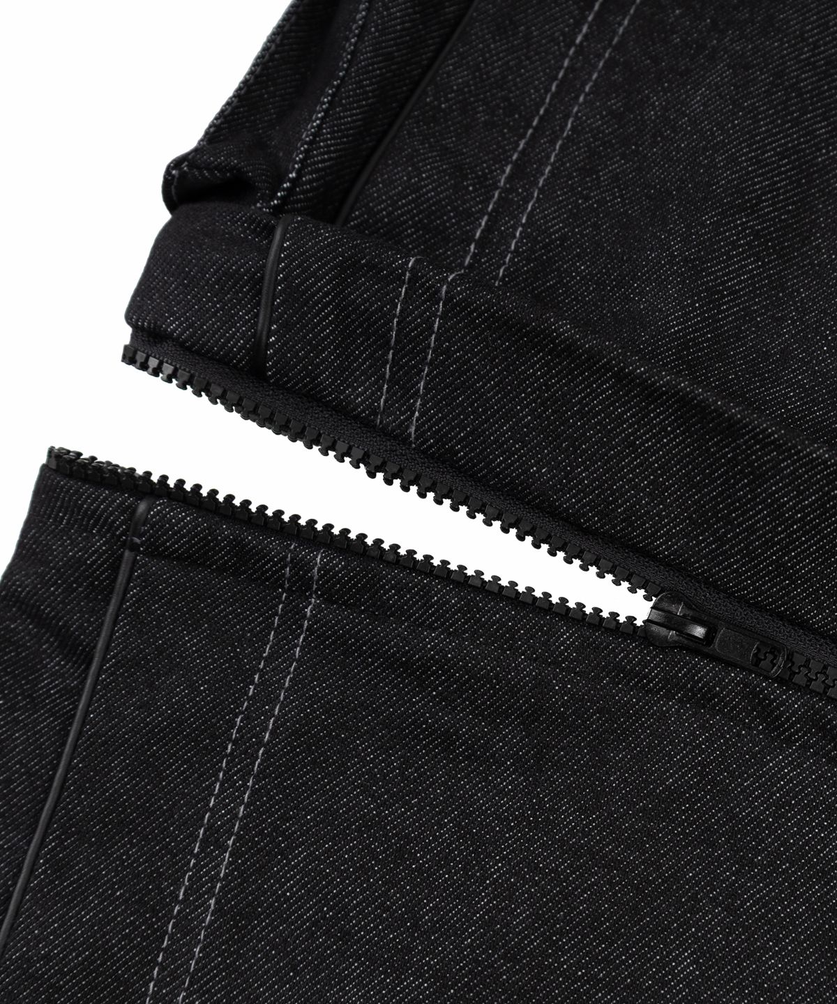 알에스에스씨(RSSC) RIVET CARGO CONVERTIBLE DENIM PANTS - BLACK