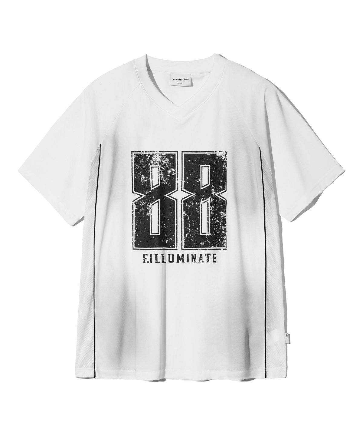 필루미네이트(FILLUMINATE) 88 스프레이 저지 티셔츠-화이트