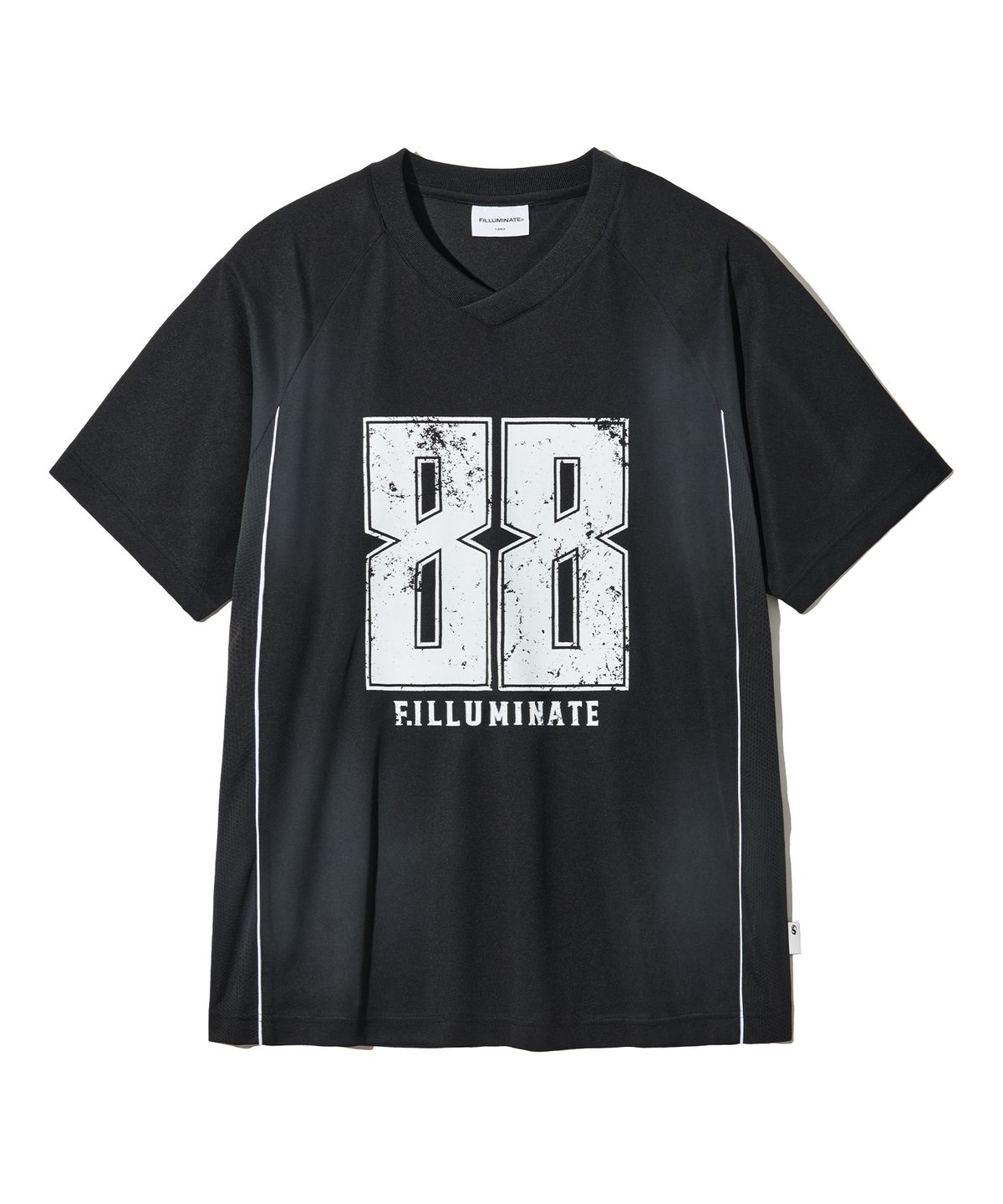 필루미네이트(FILLUMINATE) 88 스프레이 저지 티셔츠-블랙