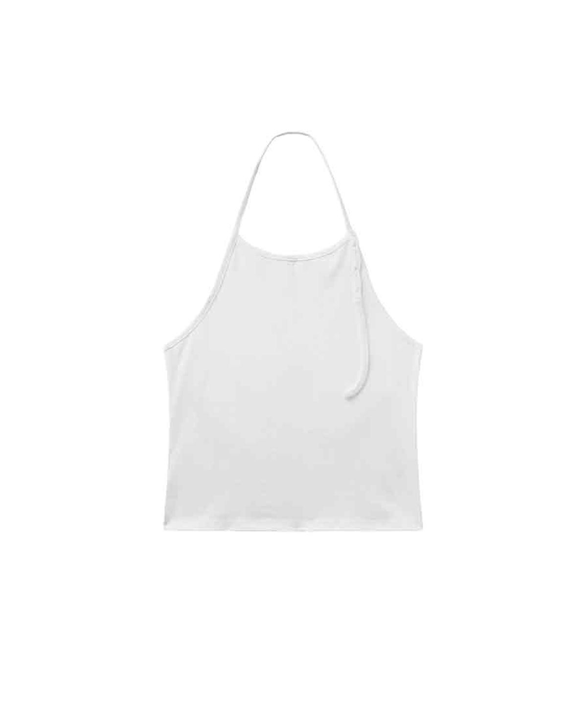 렌세(RENSE) Button Halter Lay-up Sleeveless White