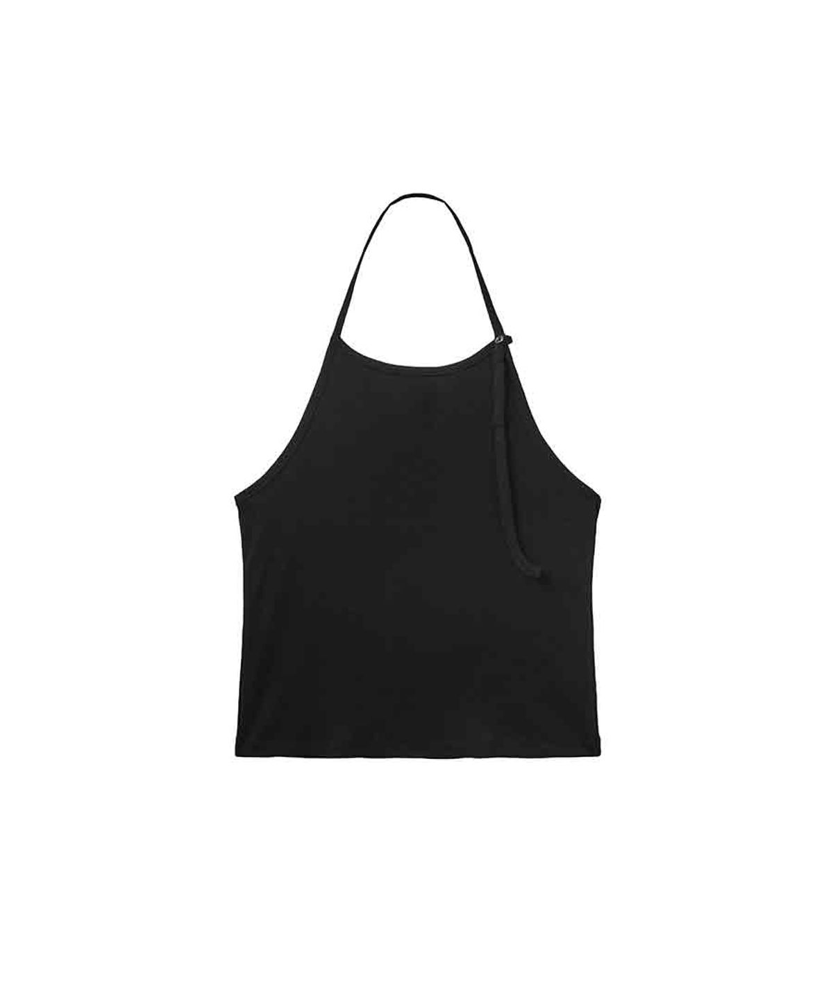 렌세(RENSE) Button Halter Lay-up Sleeveless Black