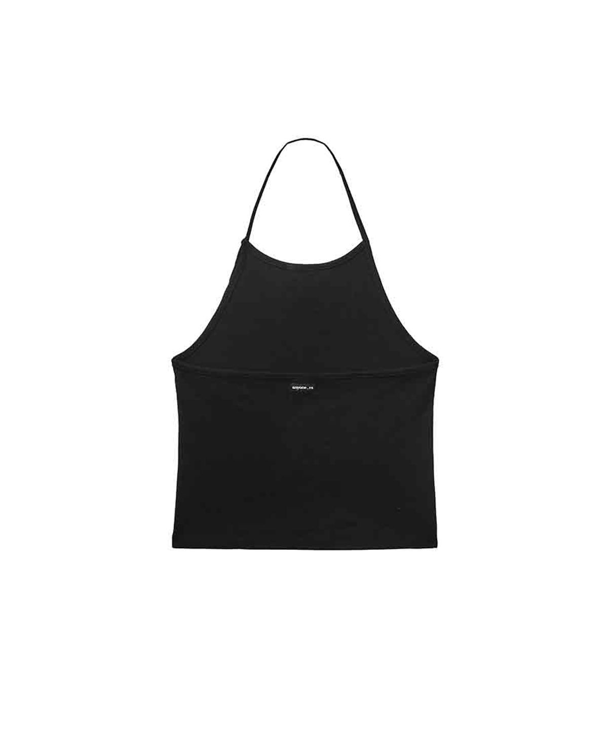 렌세(RENSE) Button Halter Lay-up Sleeveless Black