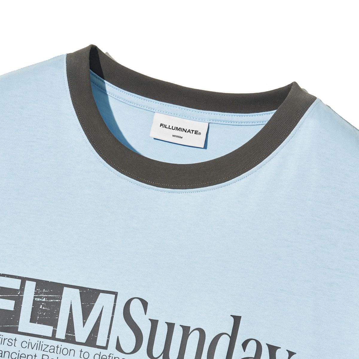 필루미네이트(FILLUMINATE) FLM 선데이 링거 티셔츠-스카이블루