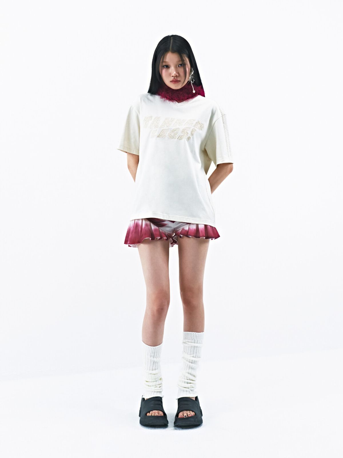 퓨레(PUREE) Tanned legs tee Ivory