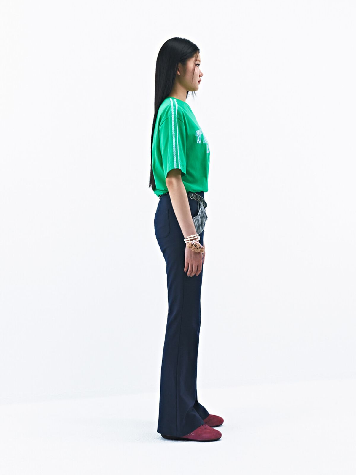 퓨레(PUREE) Tanned legs tee Green
