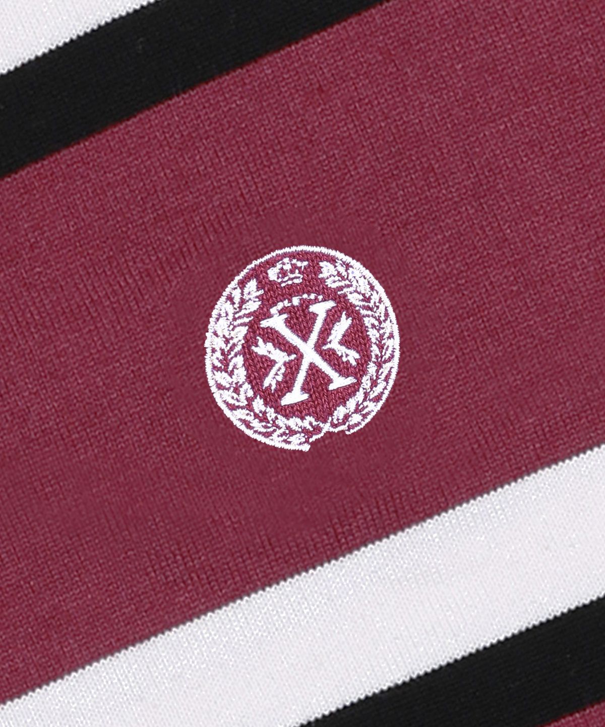 엑스톤즈(XTONZ) XTK144 프레피 스트라이프 반팔 니트 가디건 (RED)
