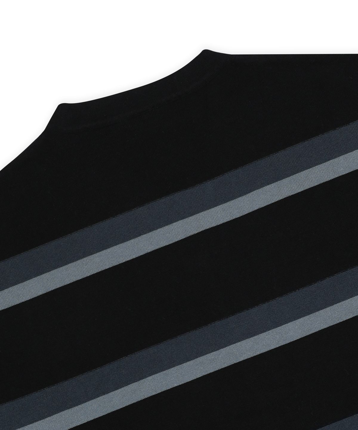 엑스톤즈(XTONZ) XTK144 프레피 스트라이프 반팔 니트 가디건 (BLACK)