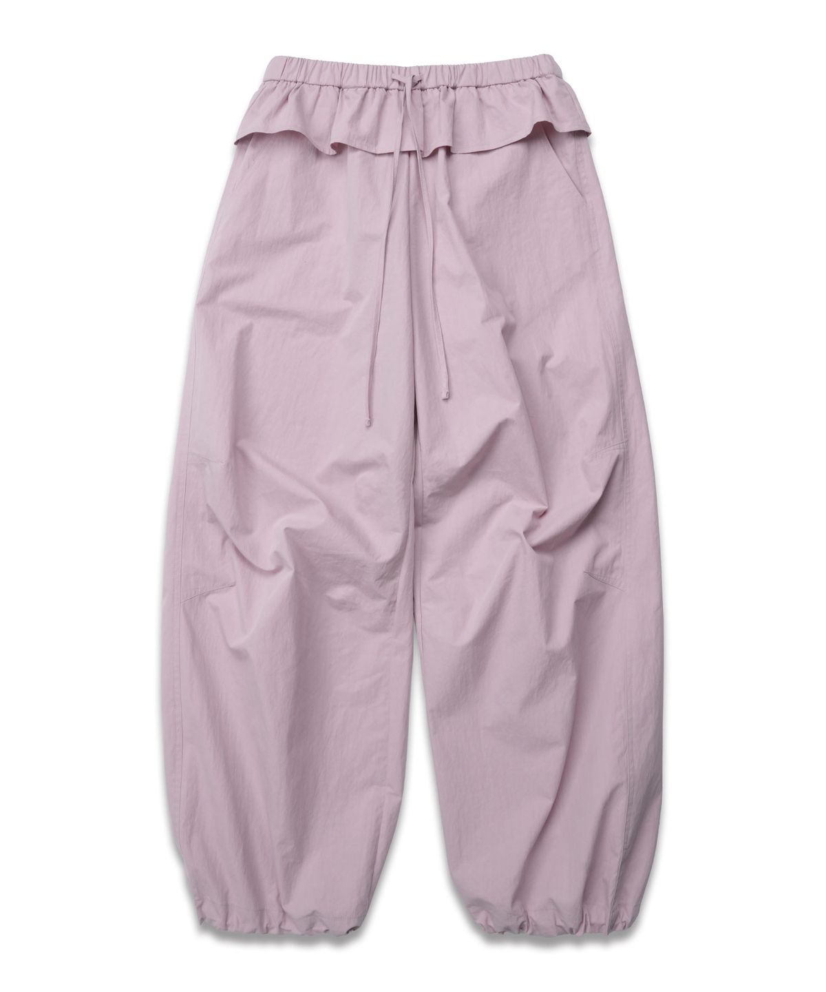 도프셉(DOFFSEPT) Frill Edge Nylon Pants in Light Pink