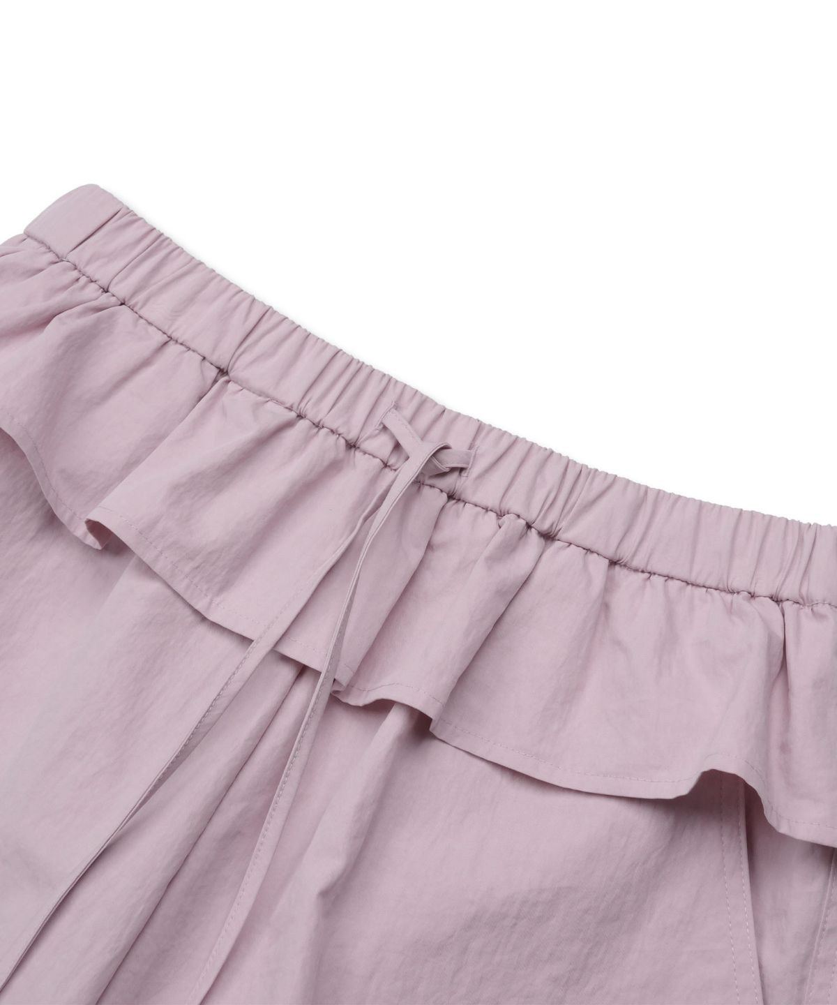 도프셉(DOFFSEPT) Frill Edge Nylon Pants in Light Pink