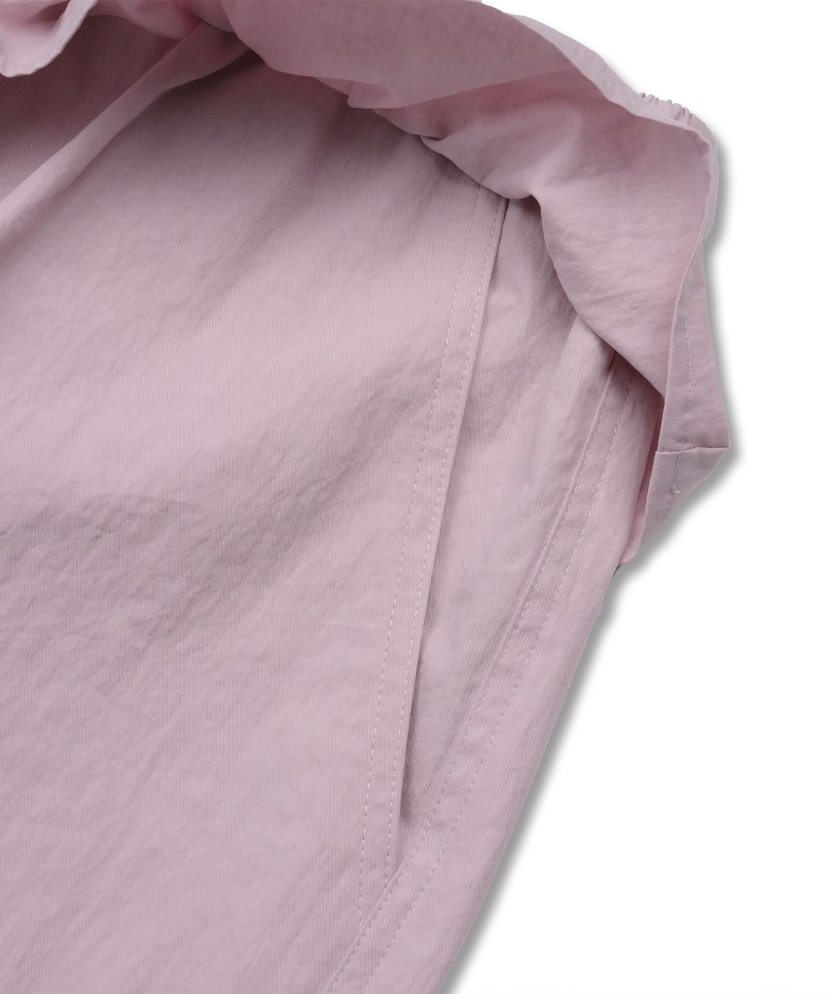 도프셉(DOFFSEPT) Frill Edge Nylon Pants in Light Pink