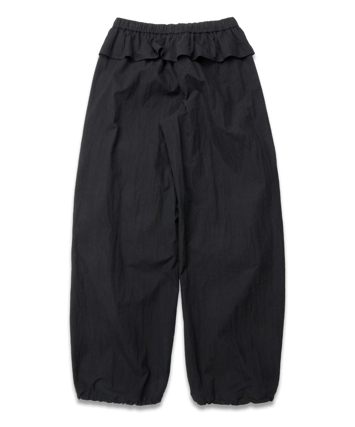 도프셉(DOFFSEPT) Frill Edge Nylon Pants in Black