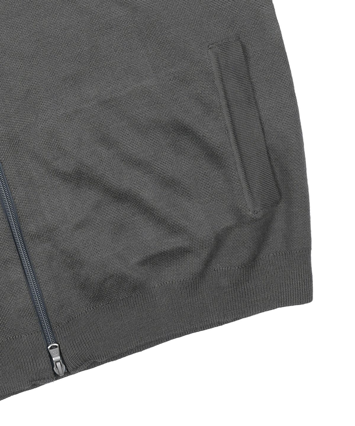 엑스톤즈(XTONZ) XTK151 레오파드 라운드 반팔 니트 집업 (GRAY)