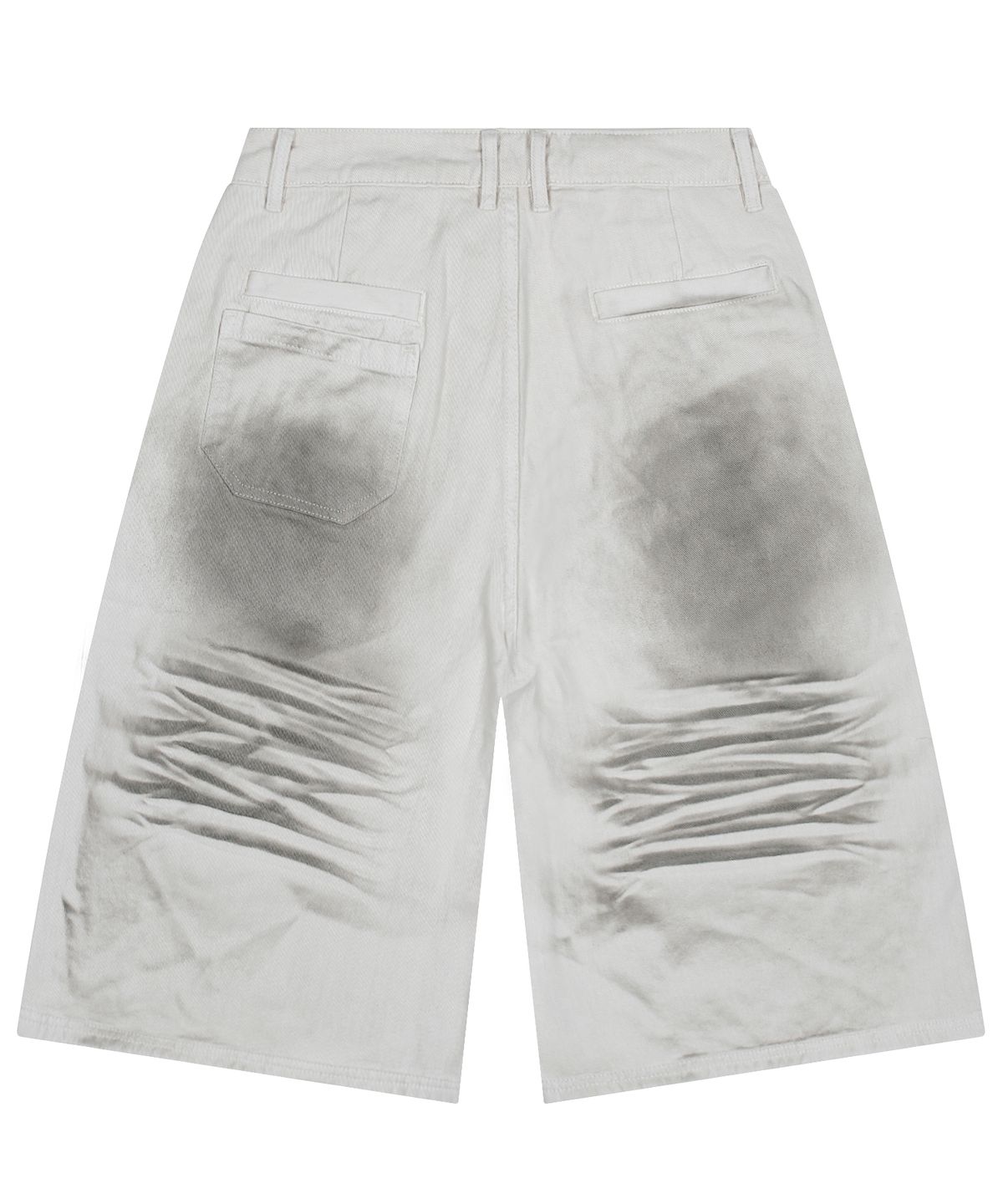 엑스톤즈(XTONZ) XP287 더티 워싱 버뮤다 코튼 팬츠 (WHITE)