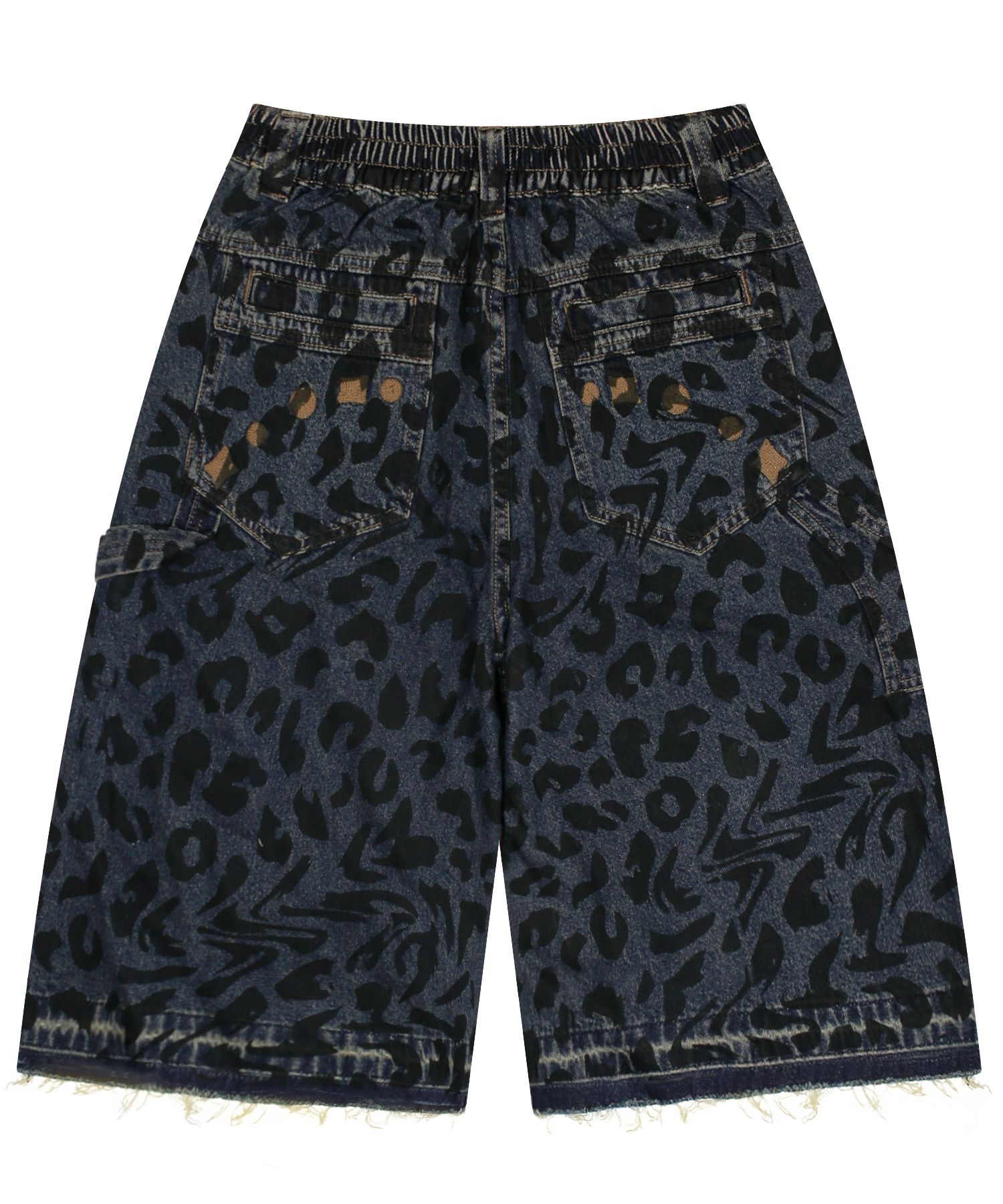 [XTONZ] Leopard Carpenter Bermuda Denim Pants ★大人気★ MUSINSA | XTONZ XP281 LEOPARD CARPENTER BERMUDA DENIM PANTS
