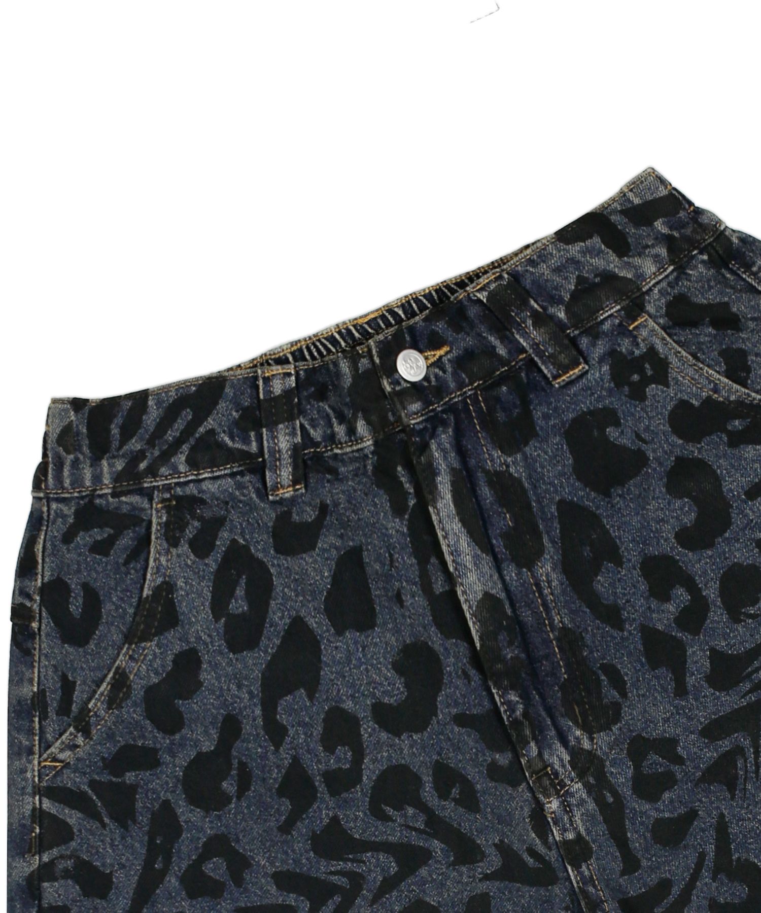 [XTONZ] Leopard Carpenter Bermuda Denim Pants ★大人気★ MUSINSA | XTONZ XP281 LEOPARD CARPENTER BERMUDA DENIM PANTS