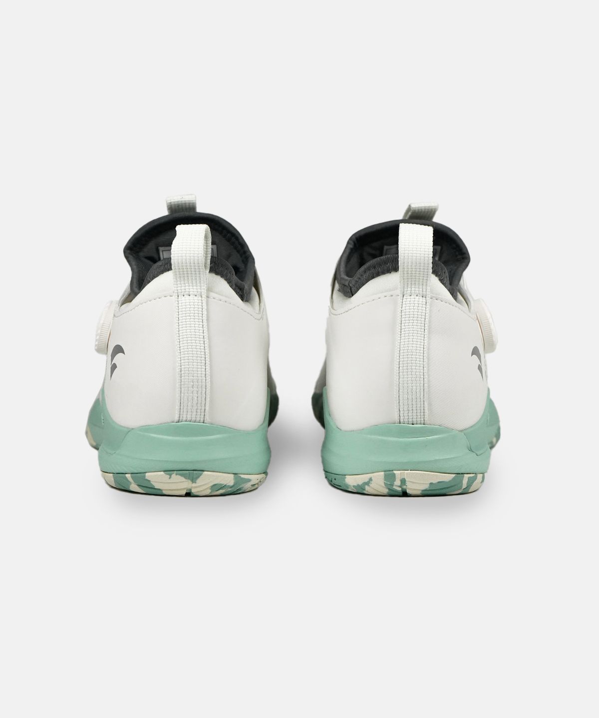 비트로(VITRO) 남녀공용 배드민턴화 밸런스2 (SNOW WHITE&GRAY GREEN) 듀얼 보아 핏 시스템