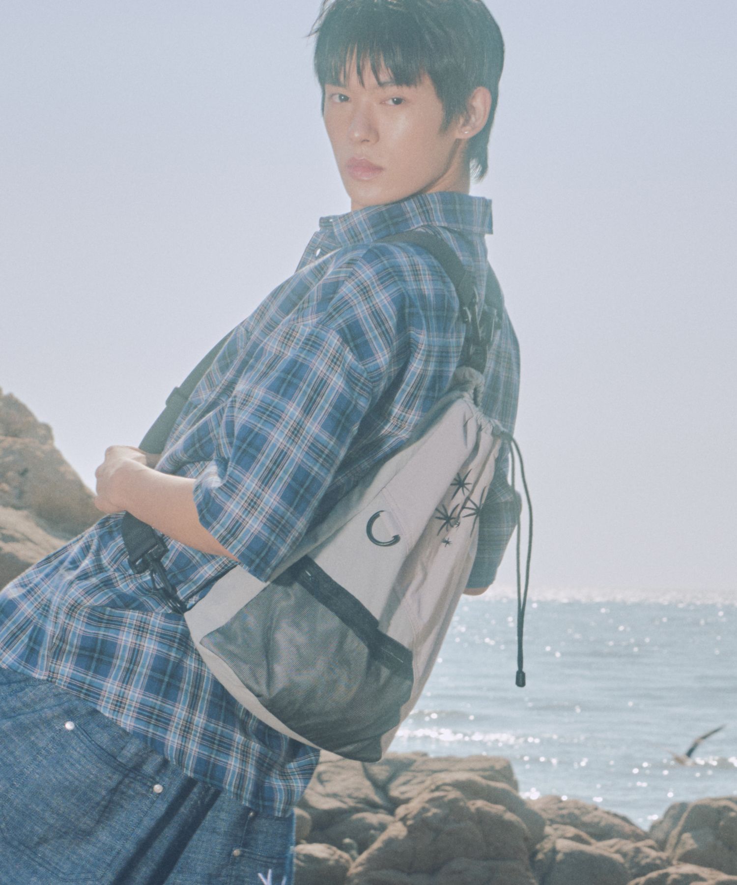 [XTONZ] Galaxy Two Way Nylon String Bag ★大人気★ MUSINSA | XTONZ XTA075 Galaxy Two Way Nylon String Bag (BLACK)